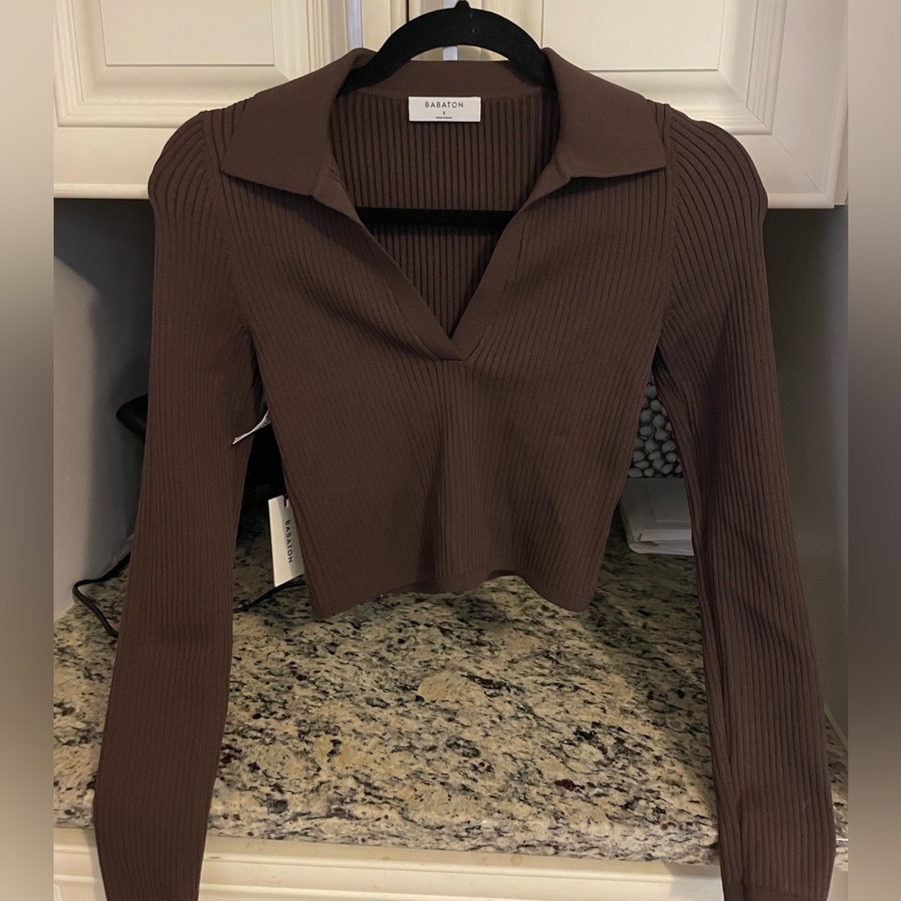 ARITZIA Sculpt Knit Polo Longsleeve